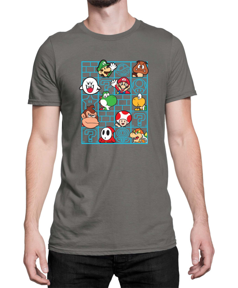 Мъжка Тениска Super Mario Nintendo Mario Bros Friends