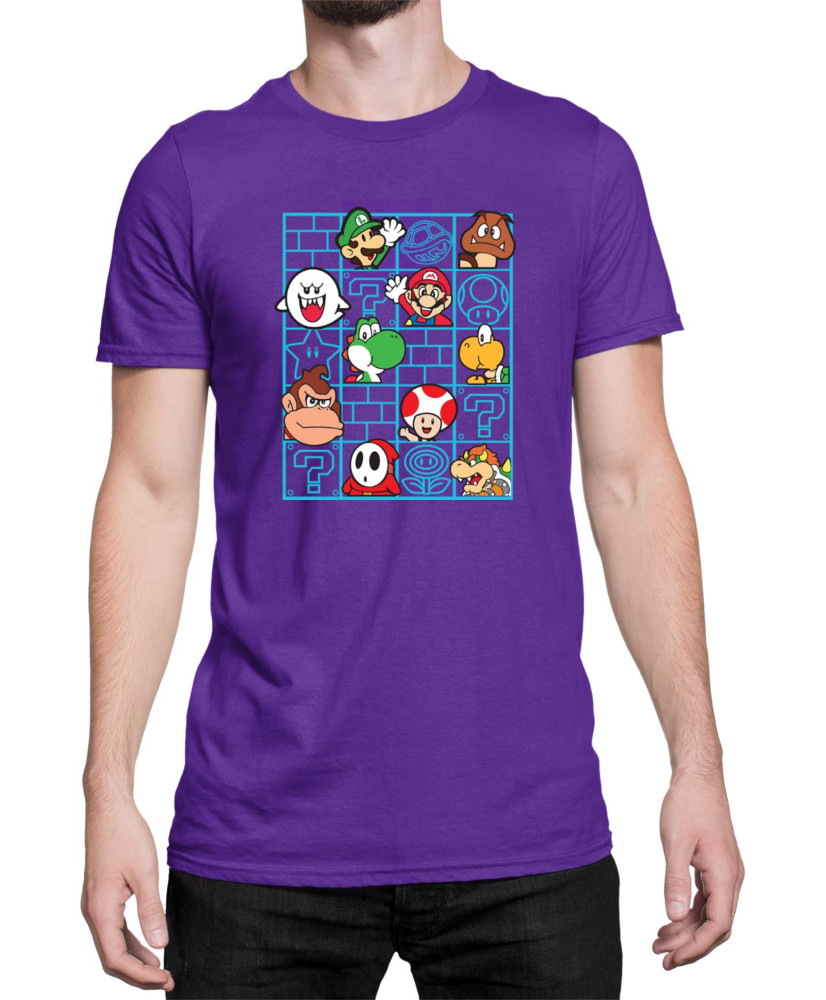 Мъжка Тениска Super Mario Nintendo Mario Bros Friends