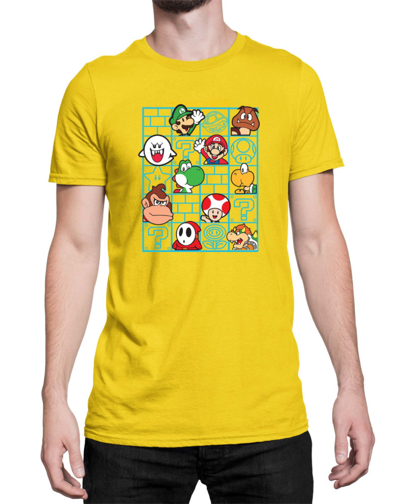 Мъжка Тениска Super Mario Nintendo Mario Bros Friends