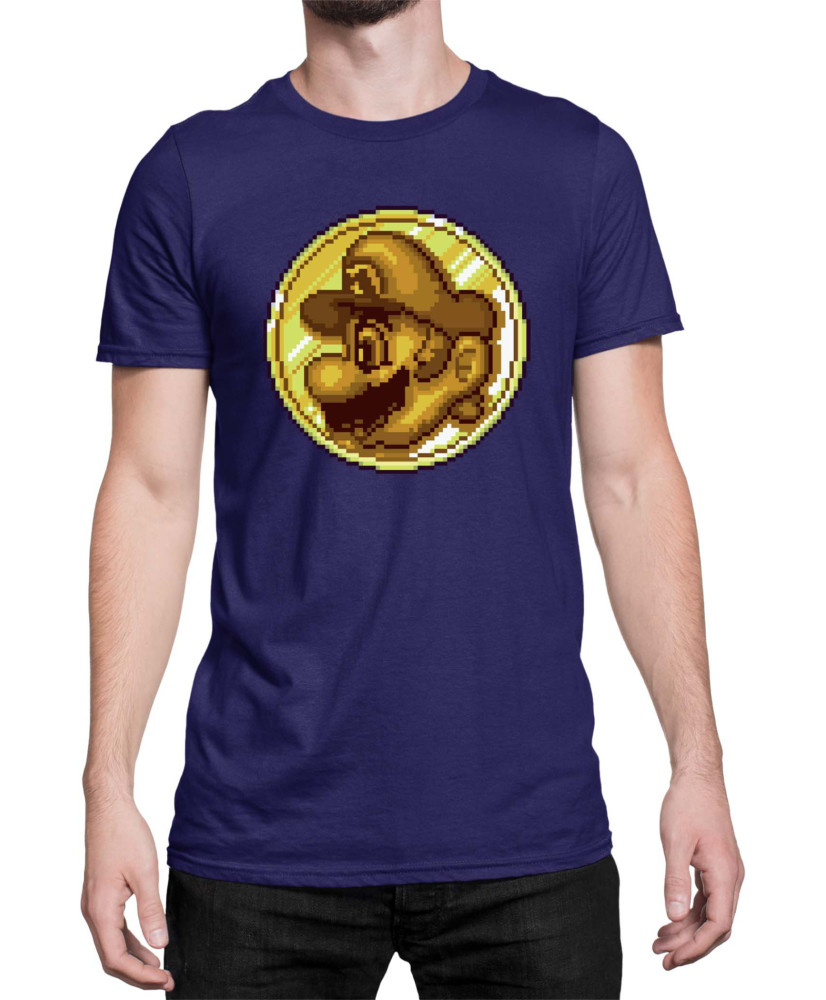 Мъжка Тениска Super Mario Nintendo Mario Coin Pixelart