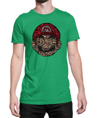 Мъжка Тениска Super Mario Nintendo Mario Face Gamer Elements