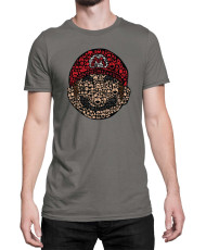 Мъжка Тениска Super Mario Nintendo Mario Face Gamer Elements
