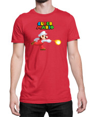 Мъжка Тениска Super Mario Nintendo Mario Fireball 1