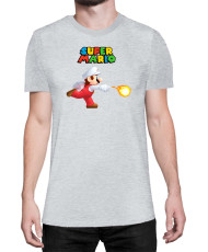 Мъжка Тениска Super Mario Nintendo Mario Fireball 1