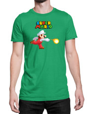 Мъжка Тениска Super Mario Nintendo Mario Fireball 1