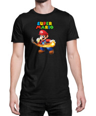 Мъжка Тениска Super Mario Nintendo Mario Fireball 2
