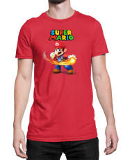 Мъжка Тениска Super Mario Nintendo Mario Fireball 2
