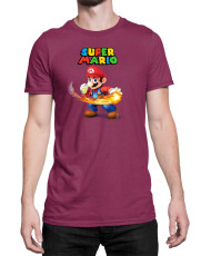Мъжка Тениска Super Mario Nintendo Mario Fireball 2