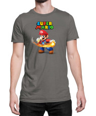 Мъжка Тениска Super Mario Nintendo Mario Fireball 2