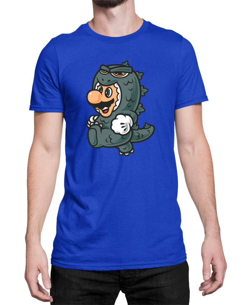 Мъжка Тениска Super Mario Nintendo Mario Godzilla Costume Мъжка Тениска Super Mario Nintendo Mario Godzilla Costume