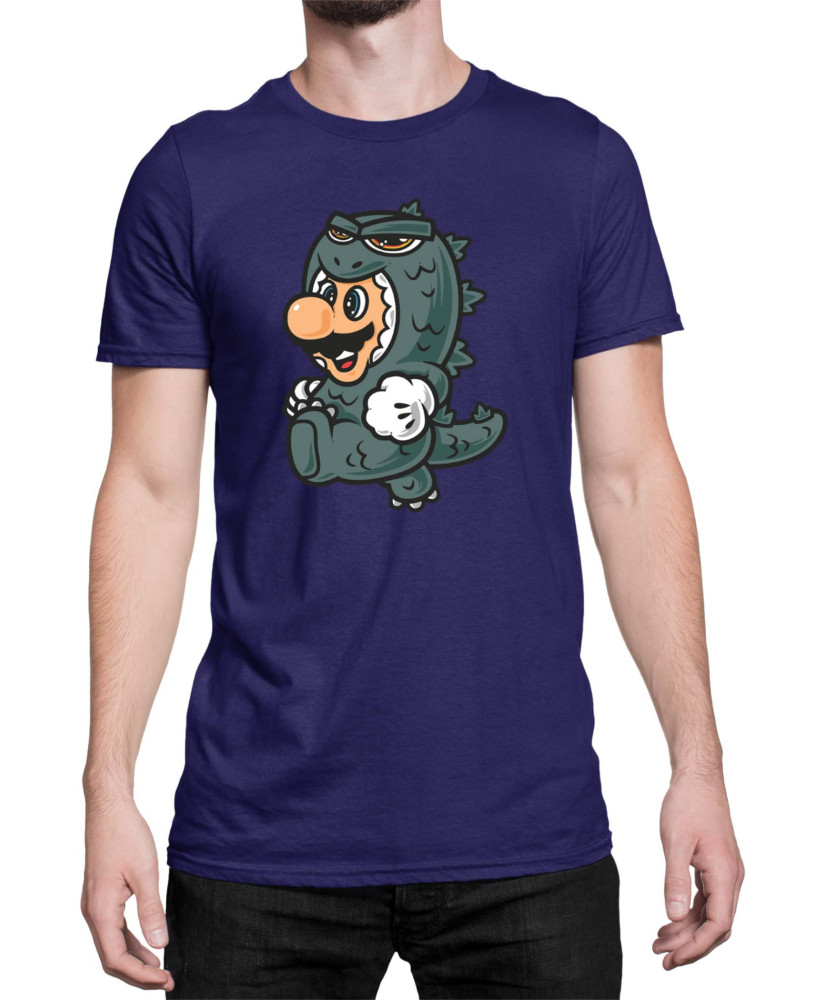 Мъжка Тениска Super Mario Nintendo Mario Godzilla Costume Мъжка Тениска Super Mario Nintendo Mario Godzilla Costume
