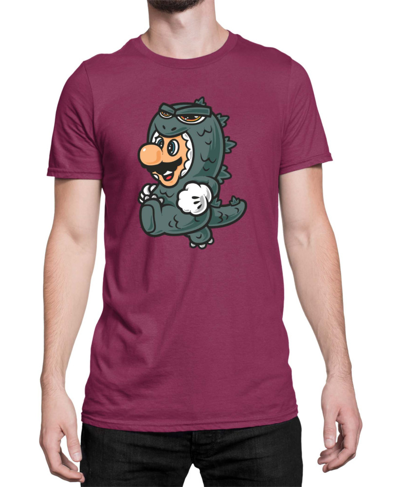 Мъжка Тениска Super Mario Nintendo Mario Godzilla Costume Мъжка Тениска Super Mario Nintendo Mario Godzilla Costume