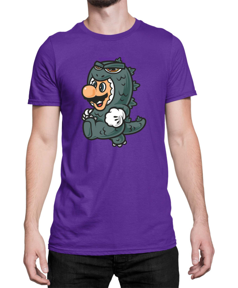Мъжка Тениска Super Mario Nintendo Mario Godzilla Costume Мъжка Тениска Super Mario Nintendo Mario Godzilla Costume