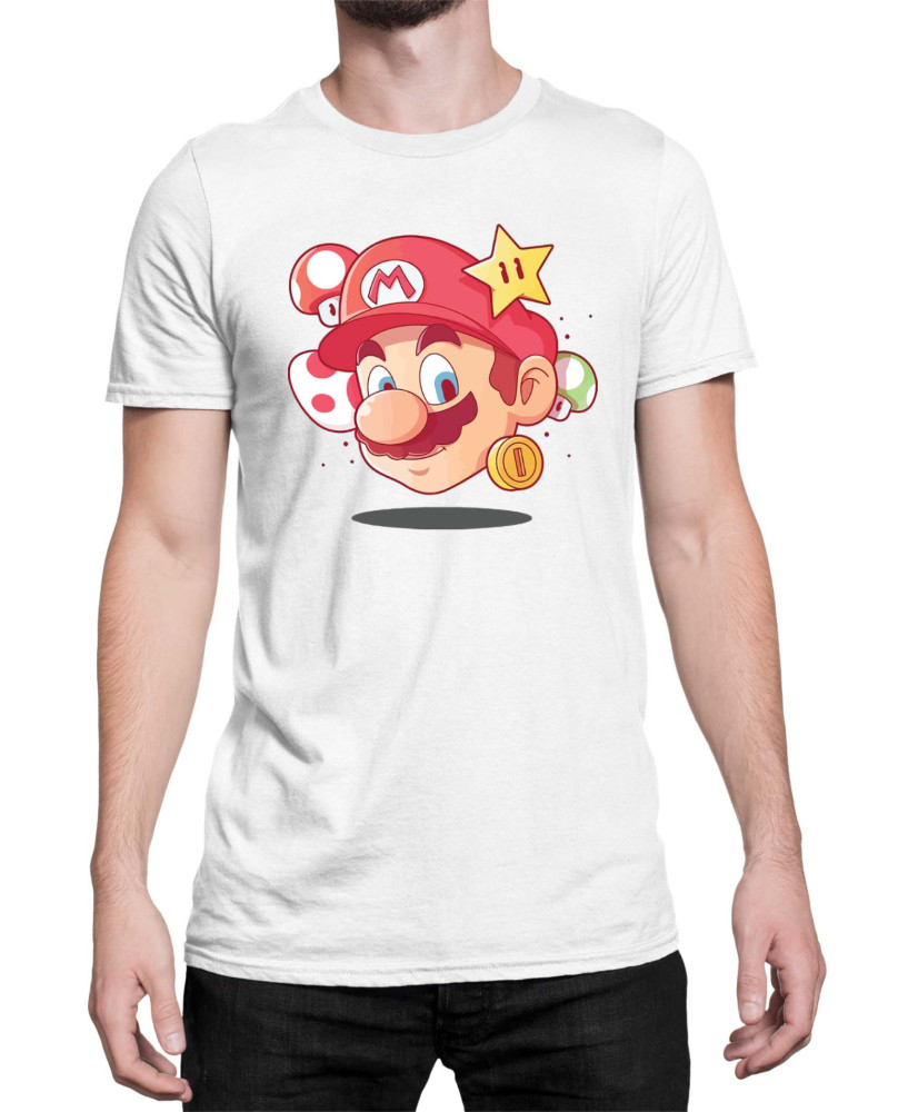 Мъжка Тениска Super Mario Nintendo Mario Head