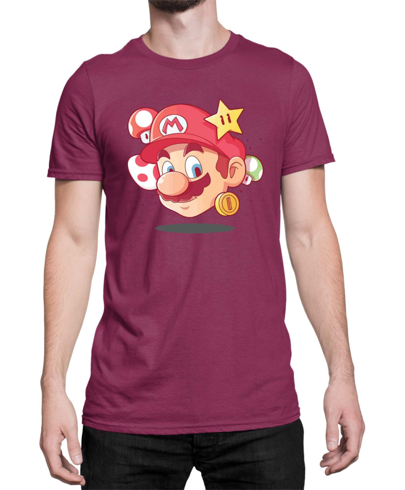 Мъжка Тениска Super Mario Nintendo Mario Head