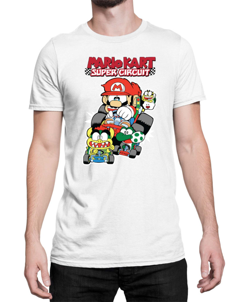 Мъжка Тениска Super Mario Nintendo Mario Kart Super Circuit