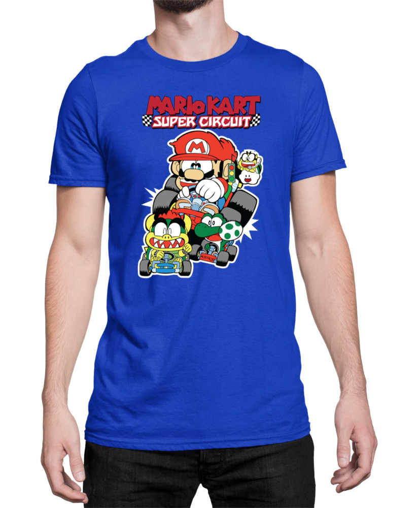 Мъжка Тениска Super Mario Nintendo Mario Kart Super Circuit