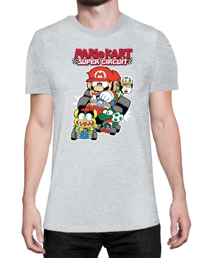 Мъжка Тениска Super Mario Nintendo Mario Kart Super Circuit