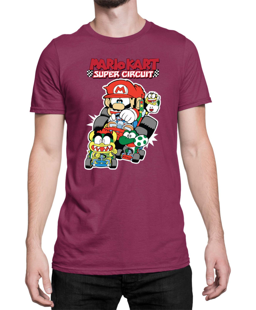 Мъжка Тениска Super Mario Nintendo Mario Kart Super Circuit