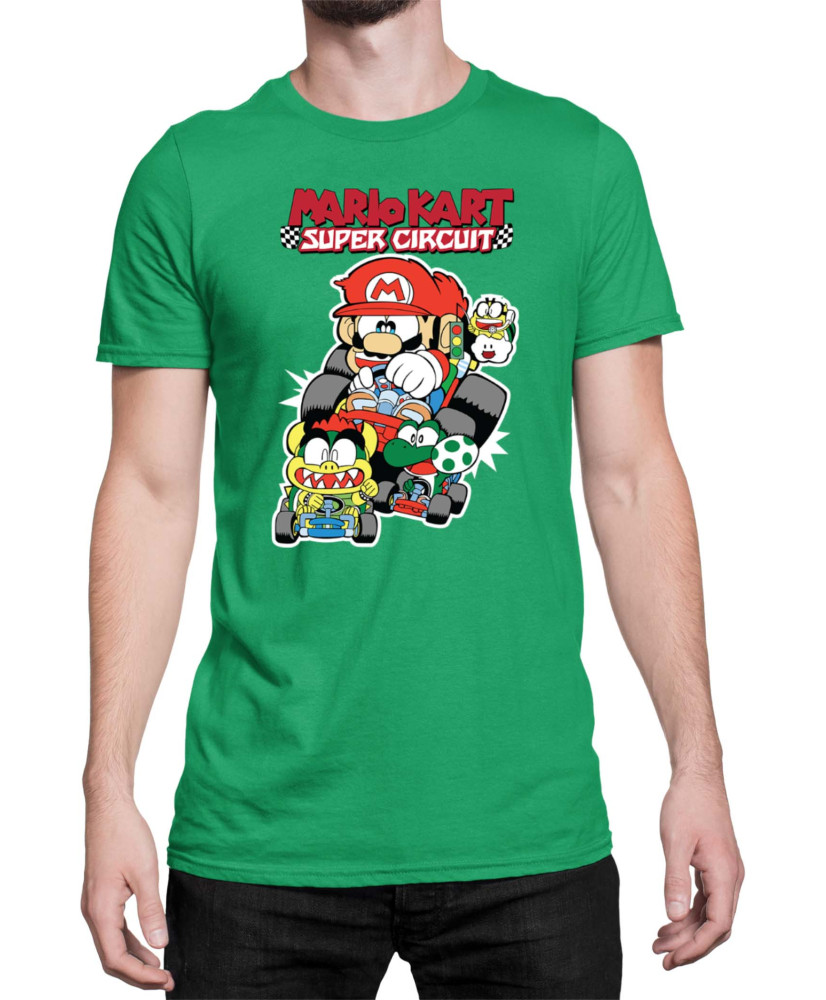 Мъжка Тениска Super Mario Nintendo Mario Kart Super Circuit