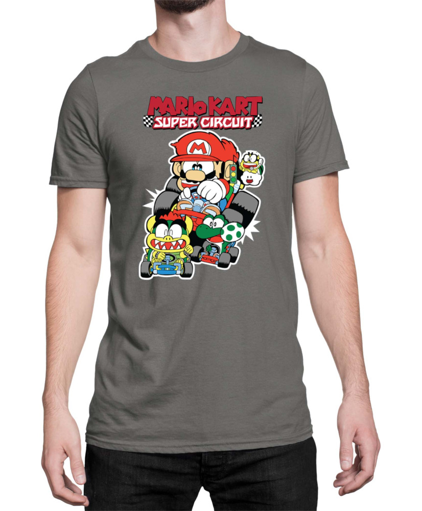 Мъжка Тениска Super Mario Nintendo Mario Kart Super Circuit