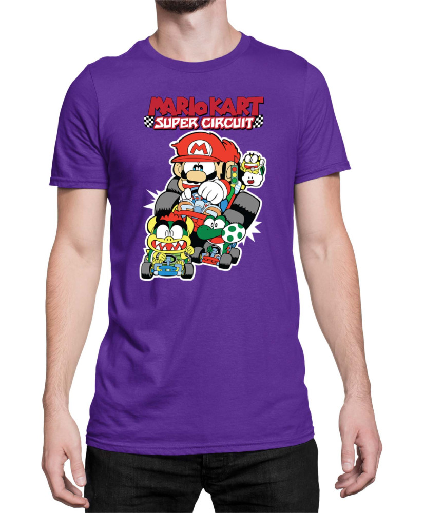 Мъжка Тениска Super Mario Nintendo Mario Kart Super Circuit