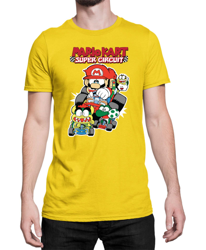 Мъжка Тениска Super Mario Nintendo Mario Kart Super Circuit