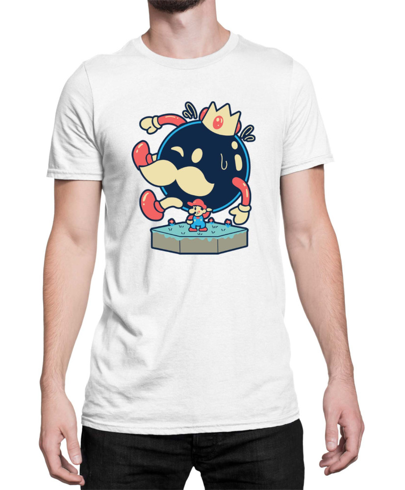 Мъжка Тениска Super Mario Nintendo Mario King Bomba