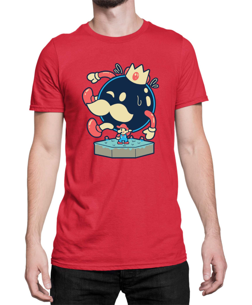Мъжка Тениска Super Mario Nintendo Mario King Bomba