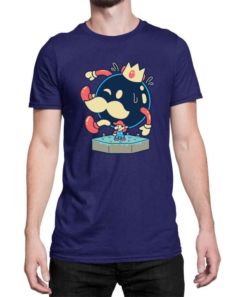 Мъжка Тениска Super Mario Nintendo Mario King Bomba