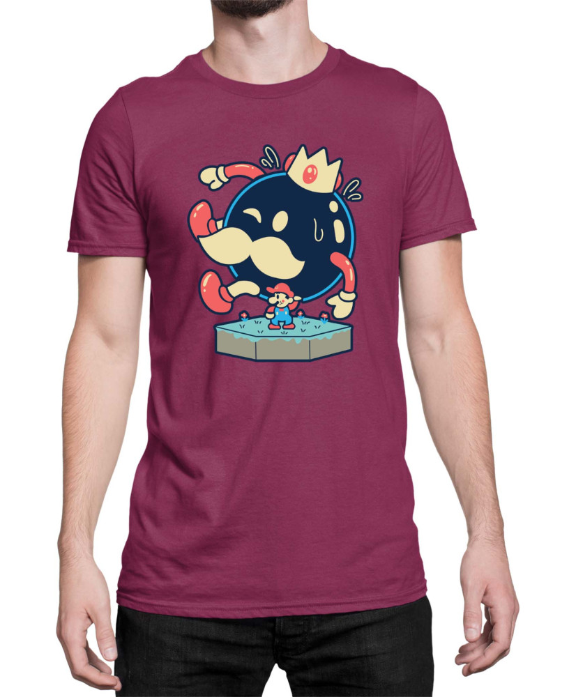 Мъжка Тениска Super Mario Nintendo Mario King Bomba