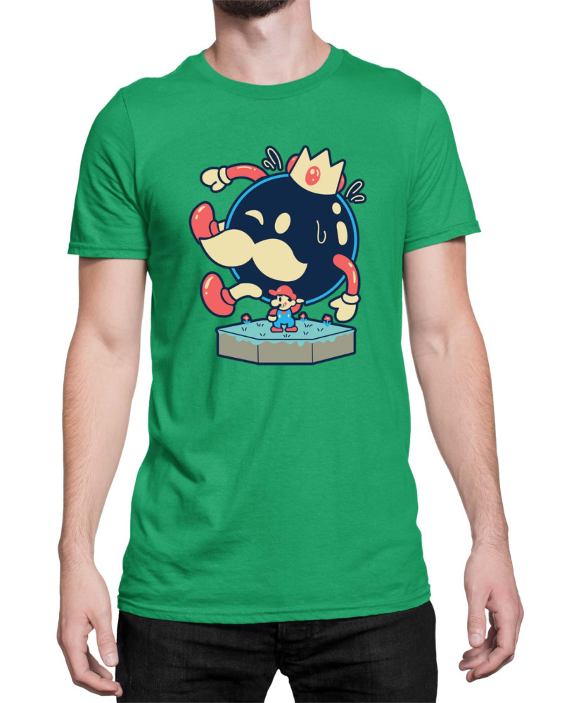 Мъжка Тениска Super Mario Nintendo Mario King Bomba