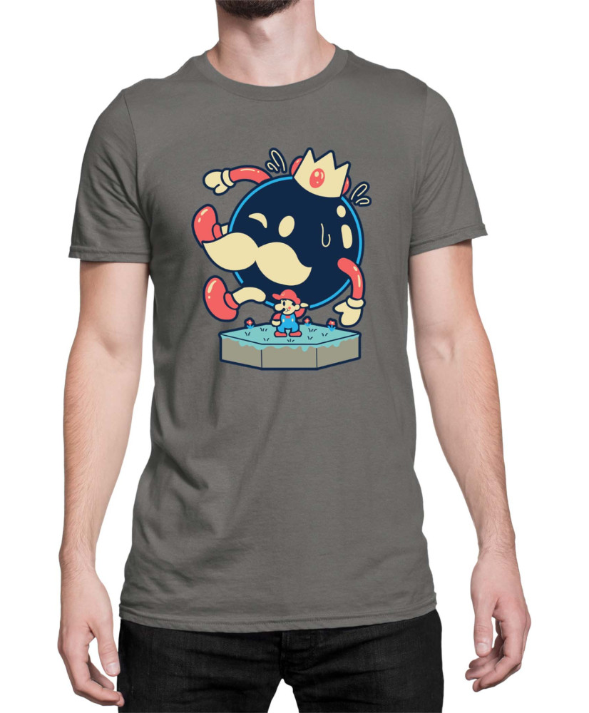 Мъжка Тениска Super Mario Nintendo Mario King Bomba