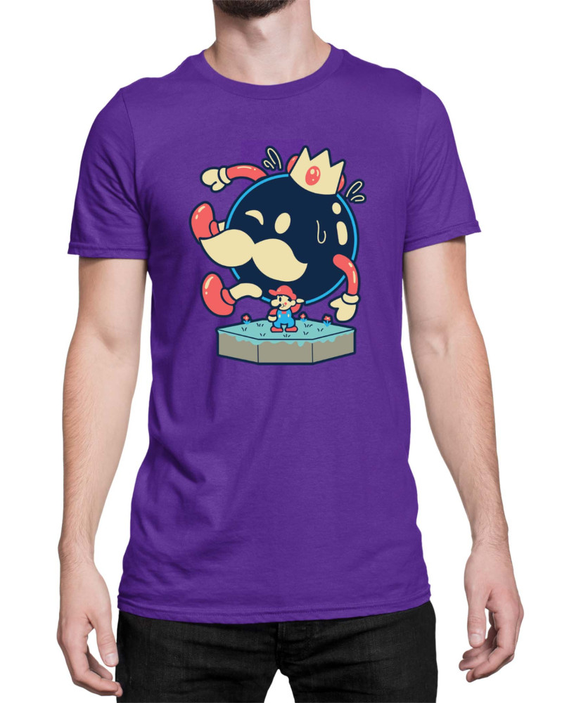 Мъжка Тениска Super Mario Nintendo Mario King Bomba