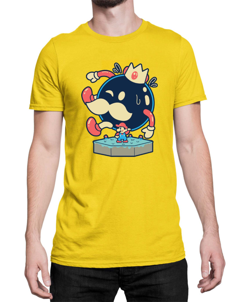 Мъжка Тениска Super Mario Nintendo Mario King Bomba