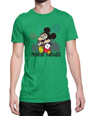 Мъжка Тениска Super Mario Nintendo Mario Mouse Disney Castle