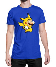 Мъжка Тениска Super Mario Nintendo Mario Pikachu