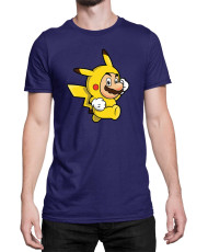Мъжка Тениска Super Mario Nintendo Mario Pikachu