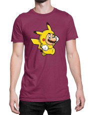 Мъжка Тениска Super Mario Nintendo Mario Pikachu
