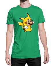 Мъжка Тениска Super Mario Nintendo Mario Pikachu
