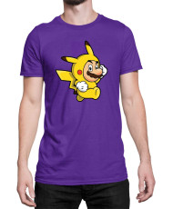 Мъжка Тениска Super Mario Nintendo Mario Pikachu