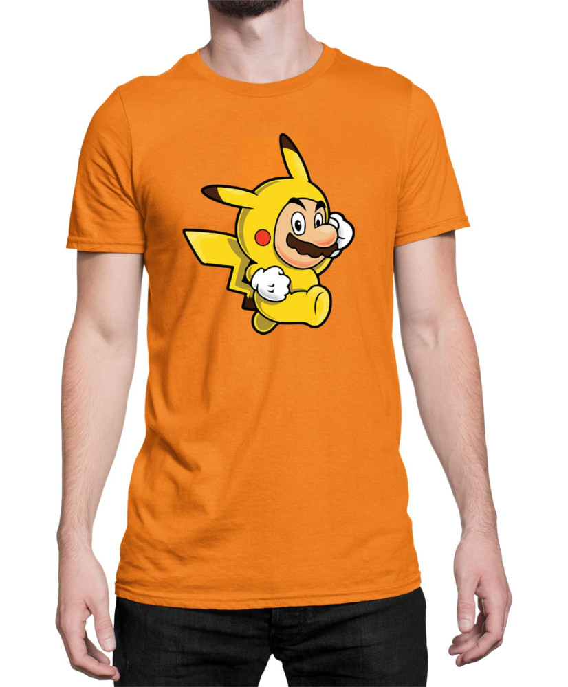 Мъжка Тениска Super Mario Nintendo Mario Pikachu