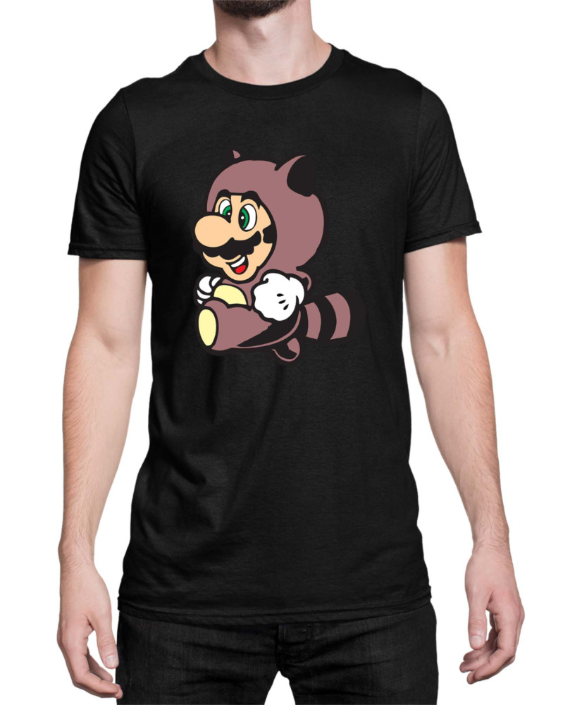 Мъжка Тениска Super Mario Nintendo Mario Raccoon Costume