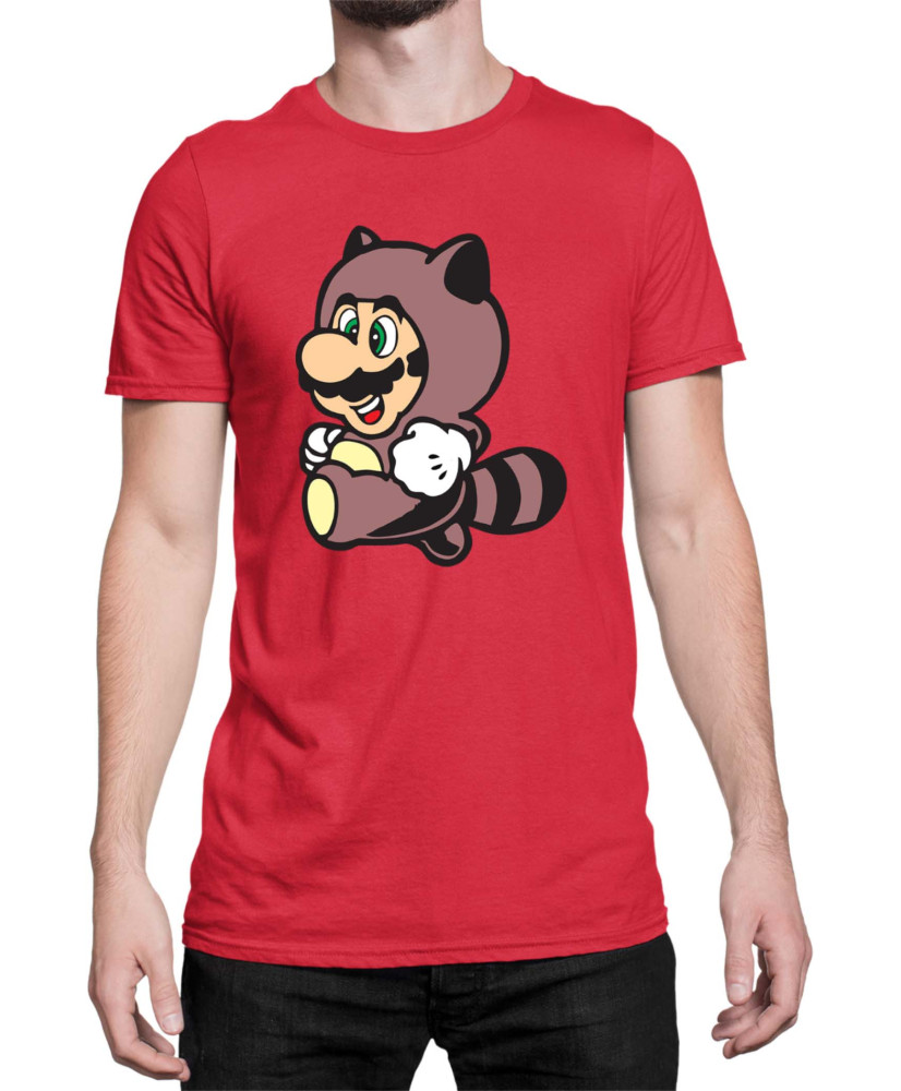 Мъжка Тениска Super Mario Nintendo Mario Raccoon Costume
