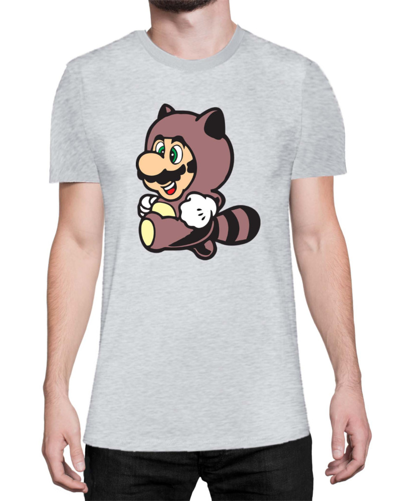 Мъжка Тениска Super Mario Nintendo Mario Raccoon Costume