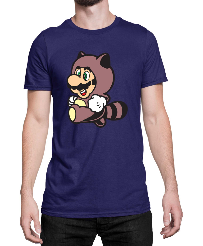 Мъжка Тениска Super Mario Nintendo Mario Raccoon Costume