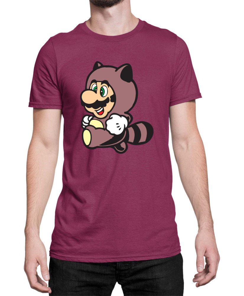 Мъжка Тениска Super Mario Nintendo Mario Raccoon Costume