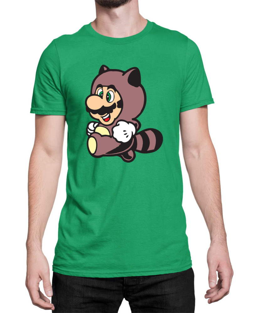 Мъжка Тениска Super Mario Nintendo Mario Raccoon Costume