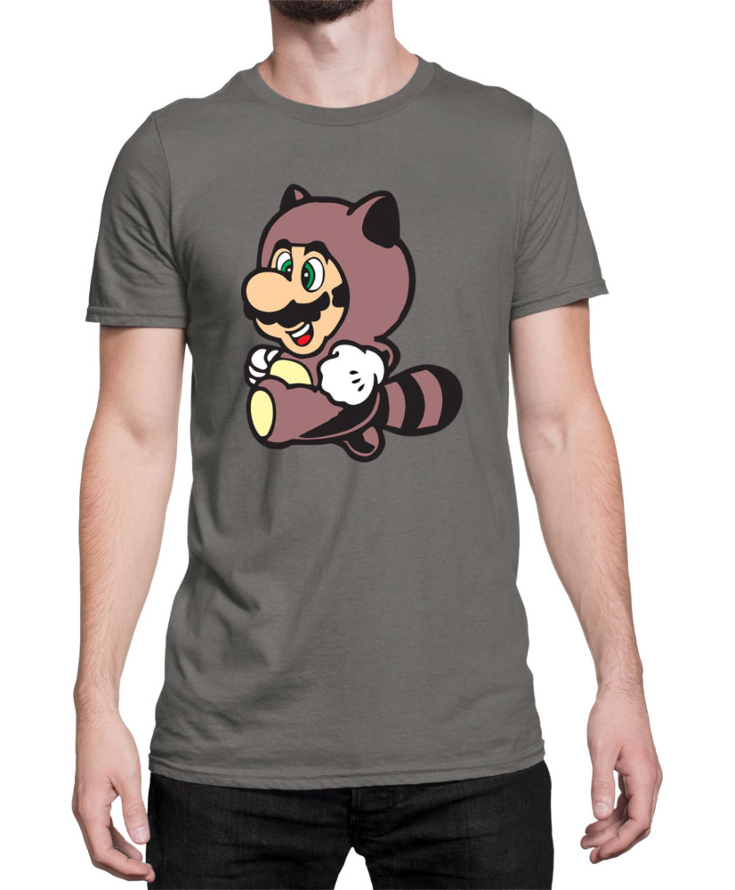 Мъжка Тениска Super Mario Nintendo Mario Raccoon Costume