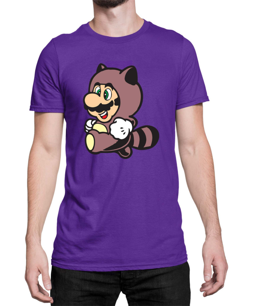 Мъжка Тениска Super Mario Nintendo Mario Raccoon Costume